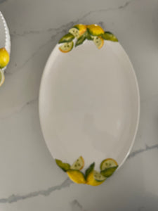 Lemon relief oval platter