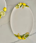 Load image into Gallery viewer, Lemon relief oval platter
