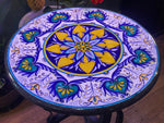 Load image into Gallery viewer, Round Table Hand Painted on Lava Stone
