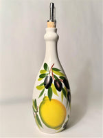 Load image into Gallery viewer, Lemons / Olive Vinegar Bottle (Aceto) Large
